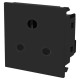 5Amp Euro Module Socket in Black with Bespoke Brown Option